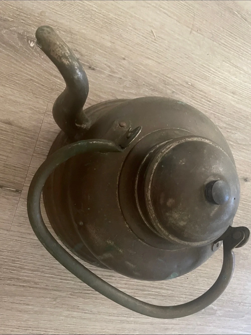 Charming Antique Copper Kettle with Rich, Unpolished Patina | Rare Oversized